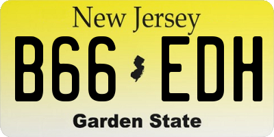 NJ license plate B66EDH