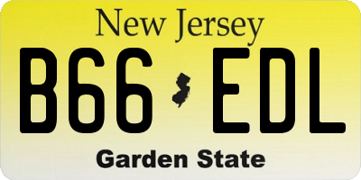 NJ license plate B66EDL