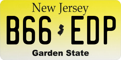 NJ license plate B66EDP