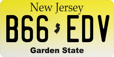 NJ license plate B66EDV