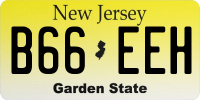 NJ license plate B66EEH