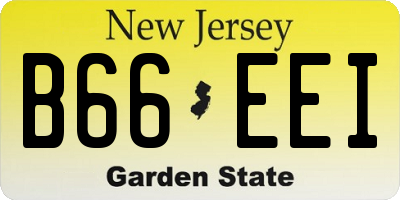 NJ license plate B66EEI