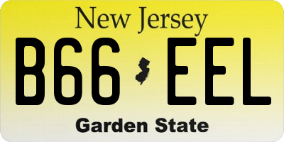 NJ license plate B66EEL