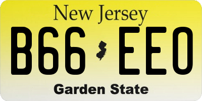 NJ license plate B66EEO