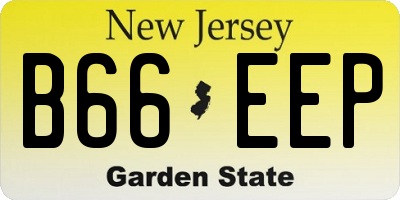 NJ license plate B66EEP