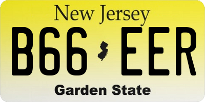 NJ license plate B66EER