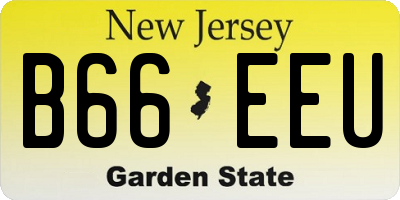 NJ license plate B66EEU