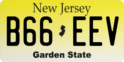 NJ license plate B66EEV