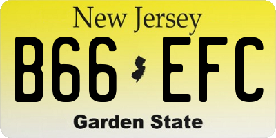 NJ license plate B66EFC