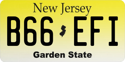 NJ license plate B66EFI