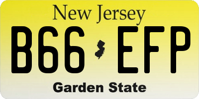 NJ license plate B66EFP