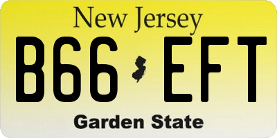 NJ license plate B66EFT