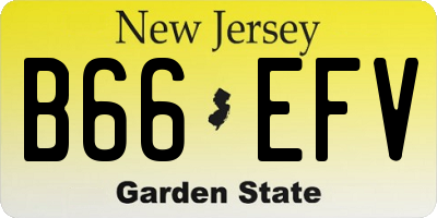 NJ license plate B66EFV