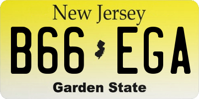 NJ license plate B66EGA