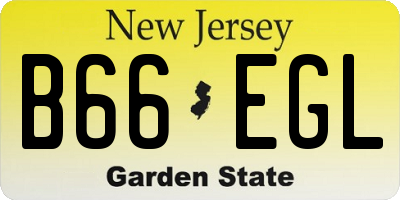 NJ license plate B66EGL