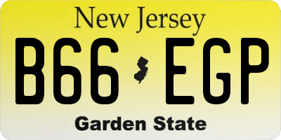 NJ license plate B66EGP