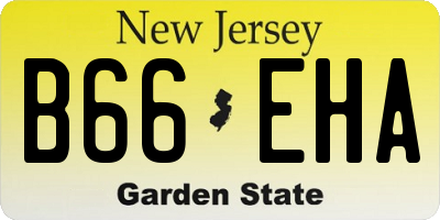 NJ license plate B66EHA
