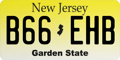 NJ license plate B66EHB