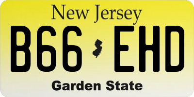 NJ license plate B66EHD