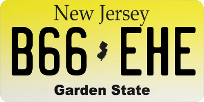 NJ license plate B66EHE