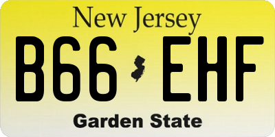NJ license plate B66EHF