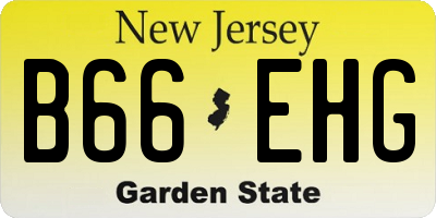 NJ license plate B66EHG