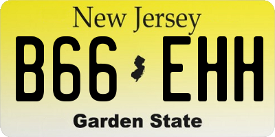NJ license plate B66EHH