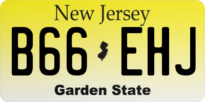 NJ license plate B66EHJ