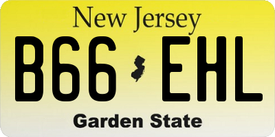 NJ license plate B66EHL