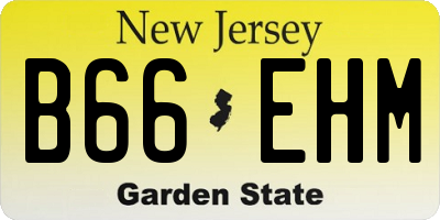 NJ license plate B66EHM