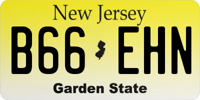 NJ license plate B66EHN