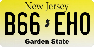 NJ license plate B66EHO