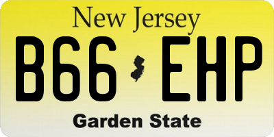 NJ license plate B66EHP