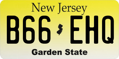 NJ license plate B66EHQ