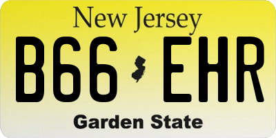 NJ license plate B66EHR