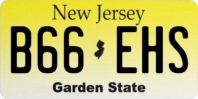 NJ license plate B66EHS