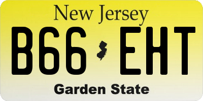 NJ license plate B66EHT