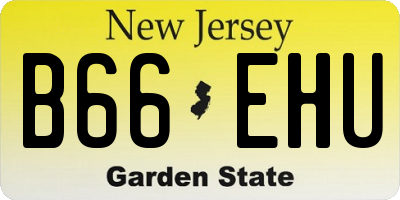 NJ license plate B66EHU