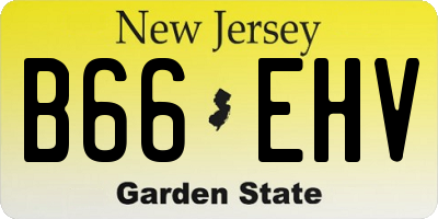 NJ license plate B66EHV