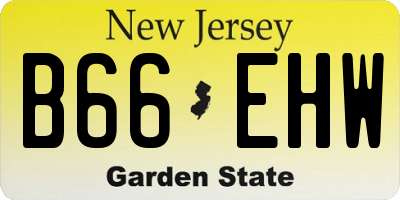 NJ license plate B66EHW