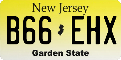 NJ license plate B66EHX