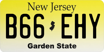NJ license plate B66EHY