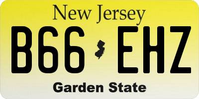 NJ license plate B66EHZ