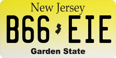 NJ license plate B66EIE