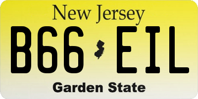 NJ license plate B66EIL