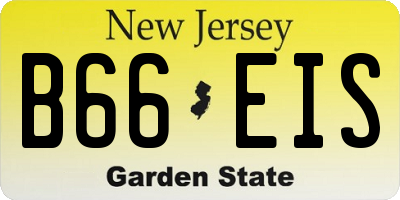 NJ license plate B66EIS