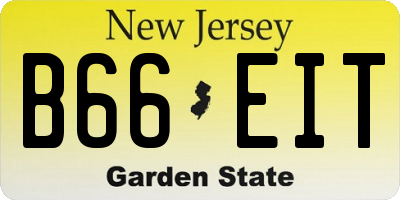 NJ license plate B66EIT