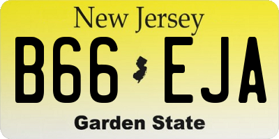 NJ license plate B66EJA