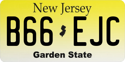 NJ license plate B66EJC