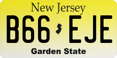 NJ license plate B66EJE